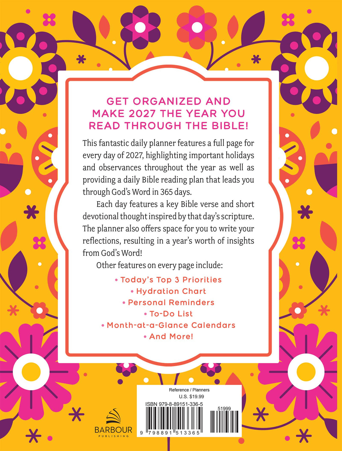 The Read through the Bible in a Year Planner: 2027 Edition